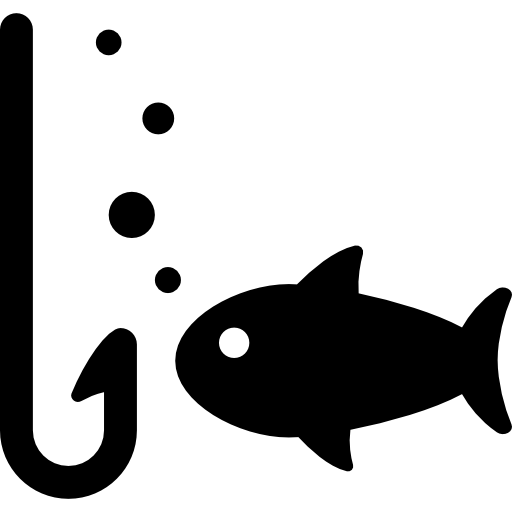 낚시 물고기 Pictograms Fill icon