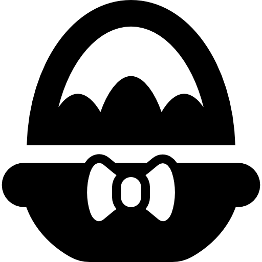 cesta de huevos de pascua  icono