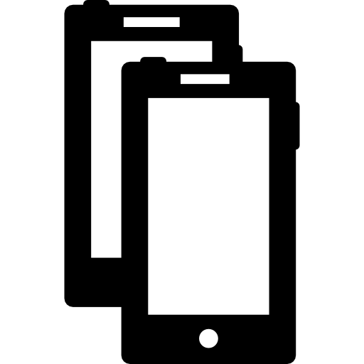zwei smartphones  icon