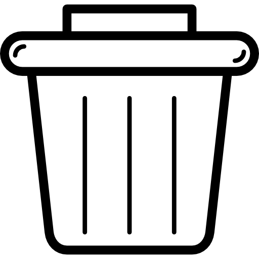 cubo de basura  icono