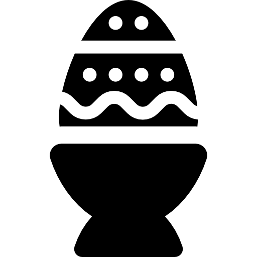 huevo adornado  icono