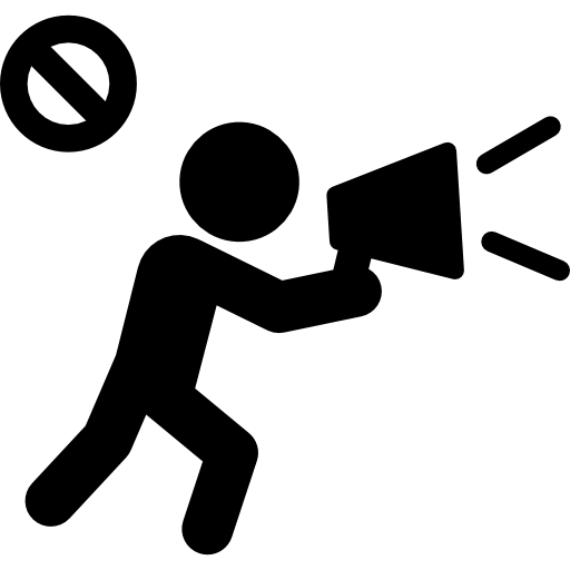 No shouting allowed  icon