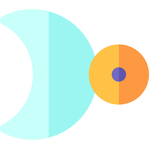 lune Basic Rounded Flat Icône