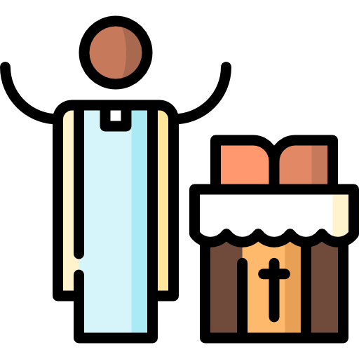 Священник Puppet Characters Lineal Color иконка