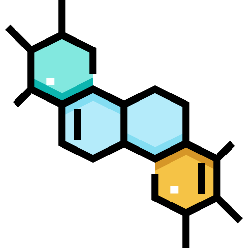 chemia Detailed Straight Lineal color ikona