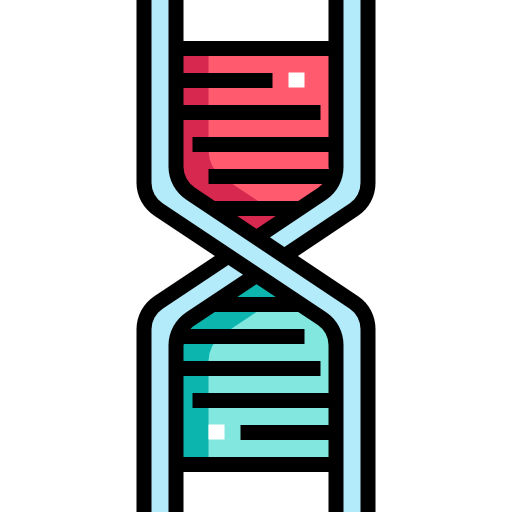 ДНК Detailed Straight Lineal color иконка
