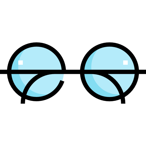 眼鏡 Detailed Straight Lineal color icon