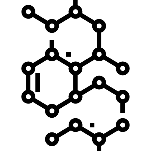 分子 Detailed Straight Lineal icon
