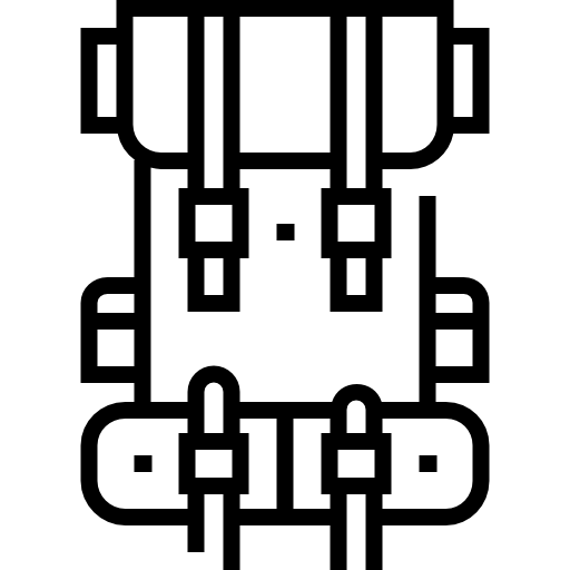 배낭 Detailed Straight Lineal icon