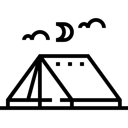 캠핑 Detailed Straight Lineal icon