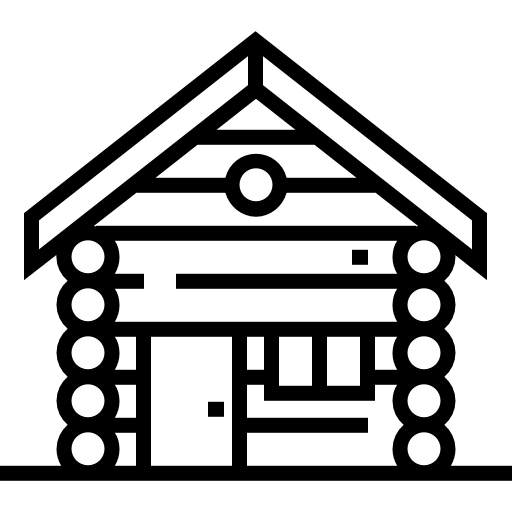 小屋 Detailed Straight Lineal icon