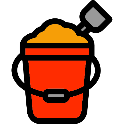 Sand bucket Generic Outline Color icon