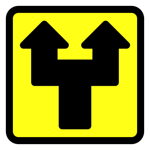 zwei wege Generic Outline Color icon