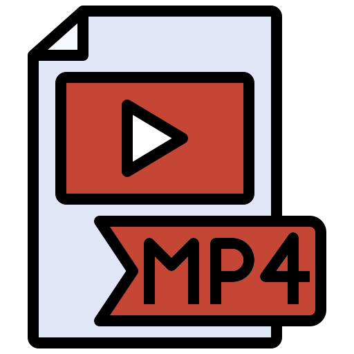 mp4 Generic Outline Color icono