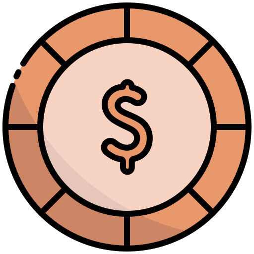 Poker chip Generic Outline Color icon