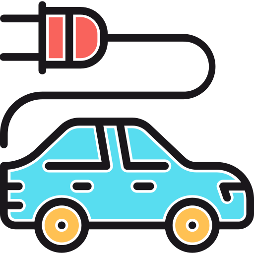 samochód elektryczny Generic Color Omission ikona