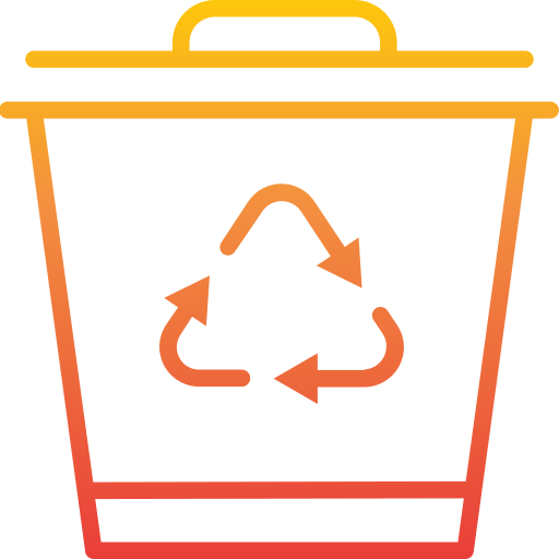 tacho de reciclaje Generic Gradient icono