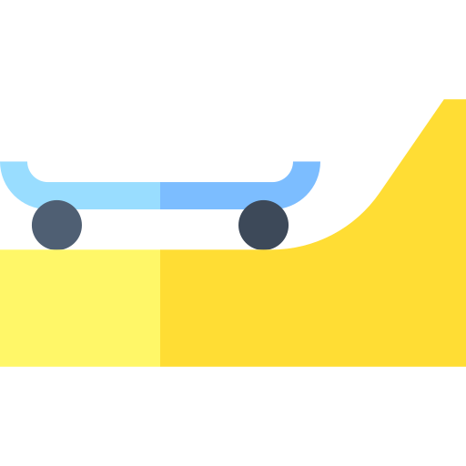 skateboard Basic Straight Flat icon