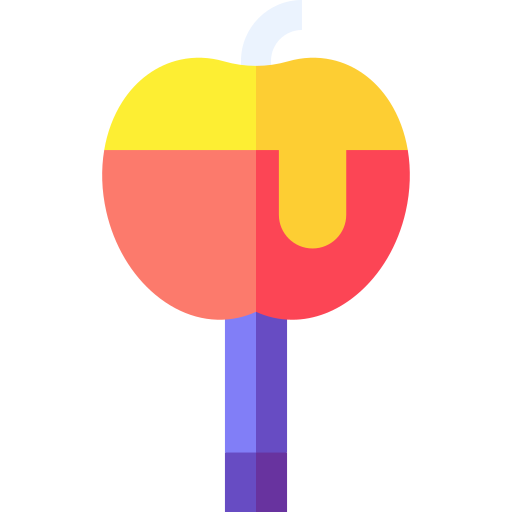 Карамельное яблоко Basic Straight Flat иконка