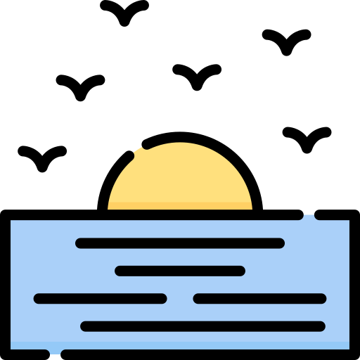 puesta de sol Special Lineal color icono