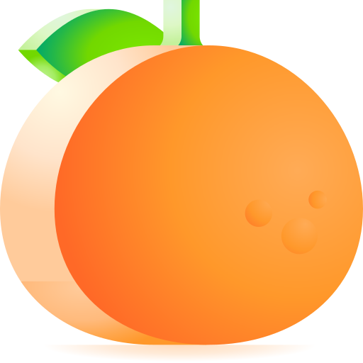 Grapefruit 3D Toy Gradient icon