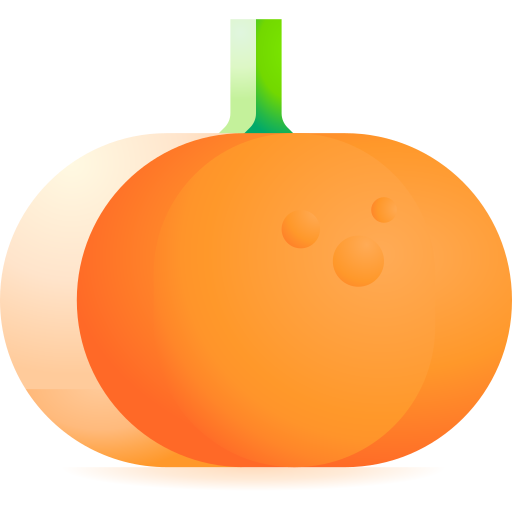 Tangerine 3D Toy Gradient icon