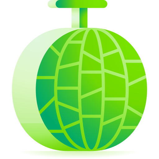 Melon 3D Toy Gradient icon
