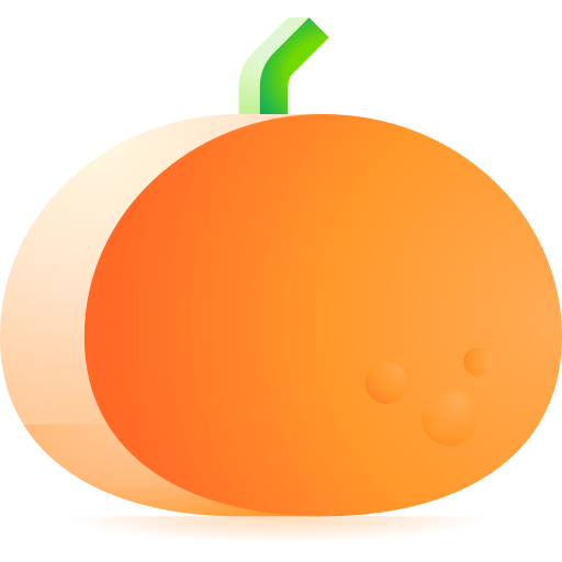 mandarijn 3D Toy Gradient icoon