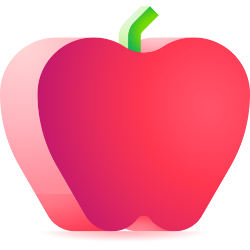 jabłko 3D Toy Gradient ikona