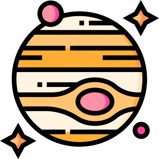 木星 Detailed Straight Lineal color icon