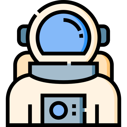 astronaut Detailed Straight Lineal color icon