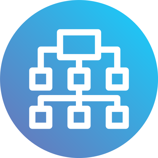 estructura de organización Generic Flat Gradient icono