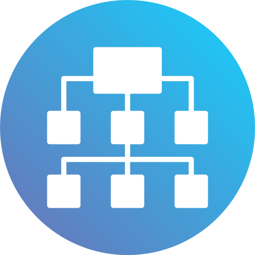 estructura de organización Generic Flat Gradient icono