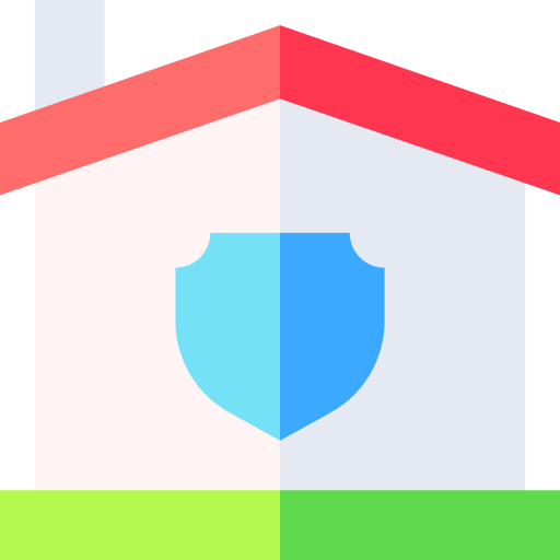 seguro de hogar Basic Straight Flat icono