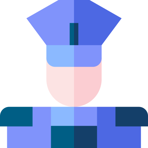 Policeman Basic Straight Flat icon