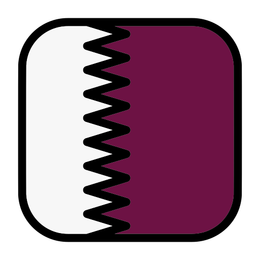 qatar Generic Outline Color icona
