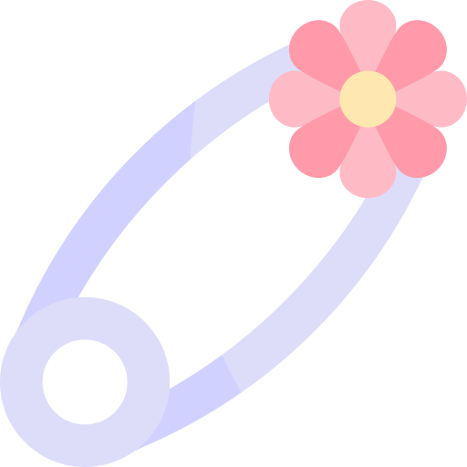 Baby pin Kawaii Flat icon