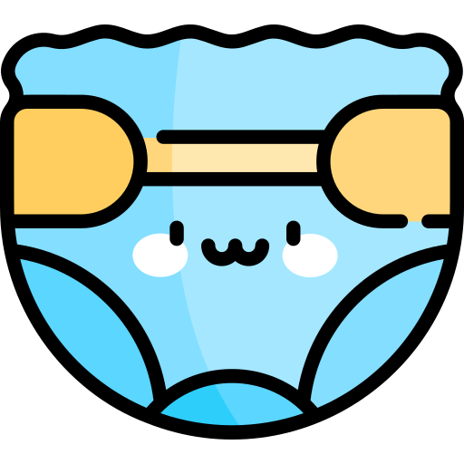 Baby diaper Kawaii Lineal color icon