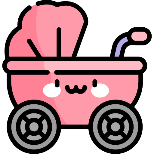 ベビーカー Kawaii Lineal color icon