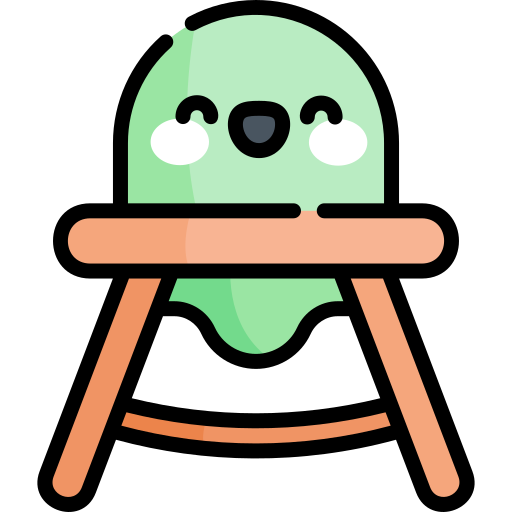 baby stoel Kawaii Lineal color icoon
