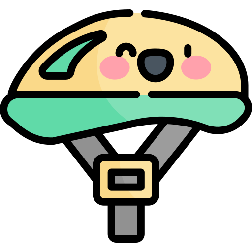 Helmet Kawaii Lineal color icon