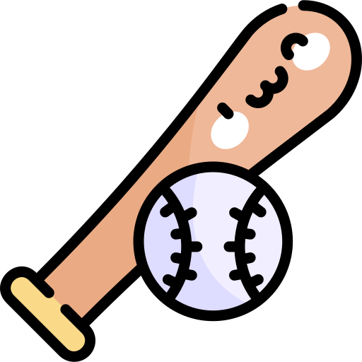 béisbol Kawaii Lineal color icono