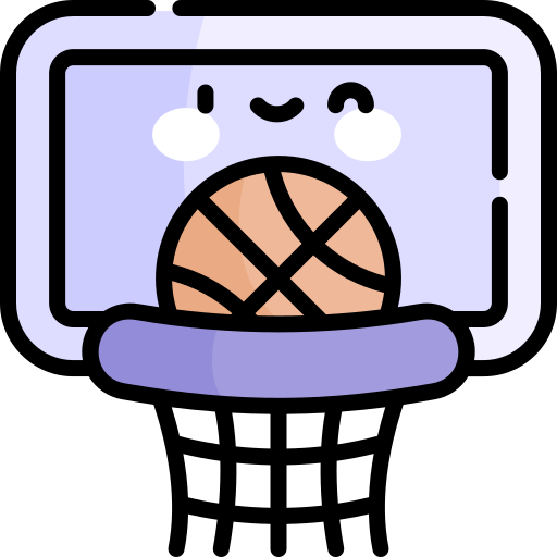 Basketball Kawaii Lineal color icon