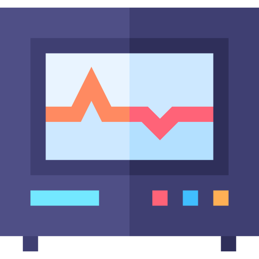 eletrocardiograma Basic Straight Flat Ícone