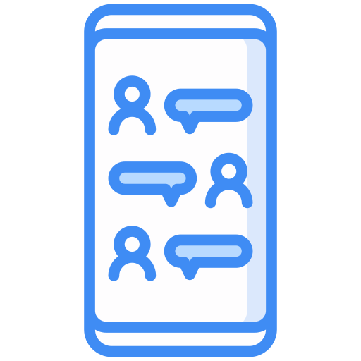 Group chat Generic Blue icon