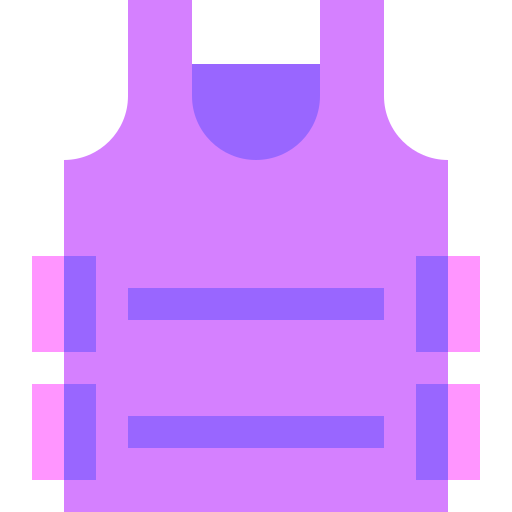 Bulletproof vest Basic Sheer Flat icon