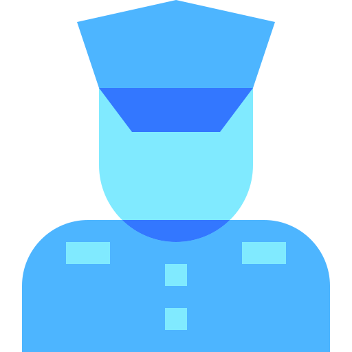 politieagent Basic Sheer Flat icoon