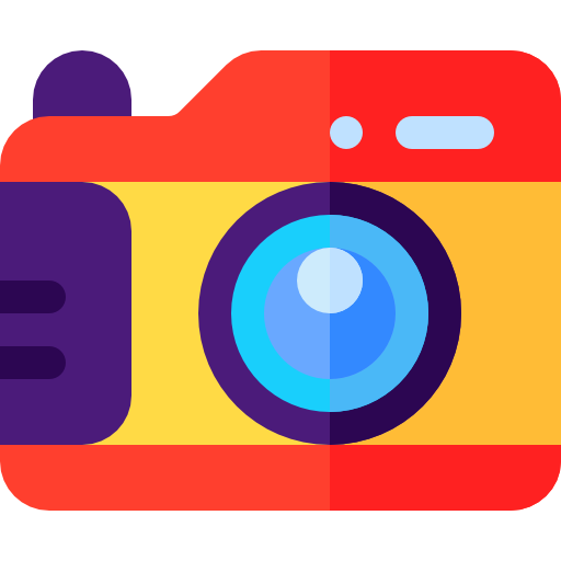 Photo camera Basic Rounded Flat icon