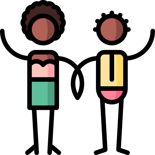 Couple Puppet Characters Lineal Color icon