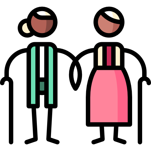 couple Puppet Characters Lineal Color Icône